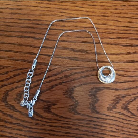 RETIRED Brighton Aries Two times circular pendent necklace Reversible - Picture 3 of 7